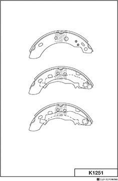 Тормозные колодки MK Kashiyama задние для Nissan Micra K11 1992-2003. Артикул K1251