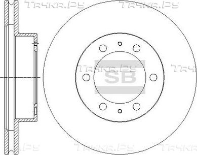 Тормозной диск Sangsin Hi-Q передний для Toyota 4Runner IV 2002-2009. Артикул SD4030