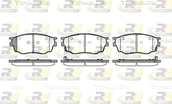 Тормозные колодки RoadHouse передние для Mazda 6 I (GG) 2002-2007. Артикул 2800.22