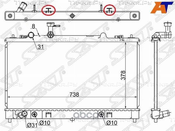 Радиатор MAZDA 6ATENZA 1.82.0 05-12 (SAT). Артикул SGMZ00052