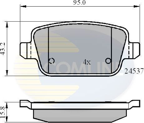Тормозные колодки Comline Comline задние для Ford Kuga I 2008-2012. Артикул CBP01610