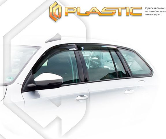 Дефлекторы СА Пластик для окон (Classic полупрозрачный) Skoda Octavia Combi 5E 2013–2016. Артикул 2010030310220