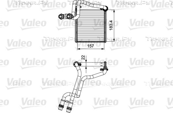 Радиатор отопителя (печки) Valeo (алюминий). Артикул 811536