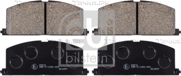 Тормозные колодки Febi Bilstein передние для Toyota Corolla E90 1987-1995. Артикул 16581