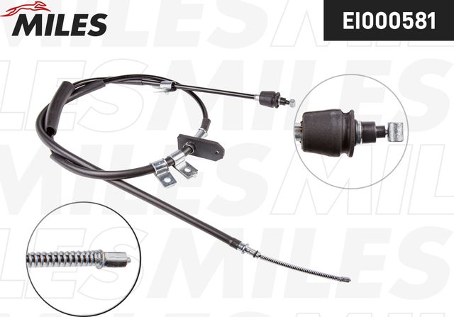 Трос ручника (тросик ручного тормоза) Miles задний правый для Hyundai Elantra III (XD) 2000-2006. Артикул EI000581