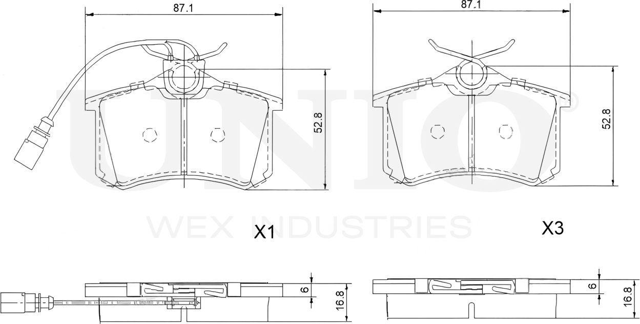 Колодки тормозные дисковые, комплект (Unio). Артикул BRP-20164