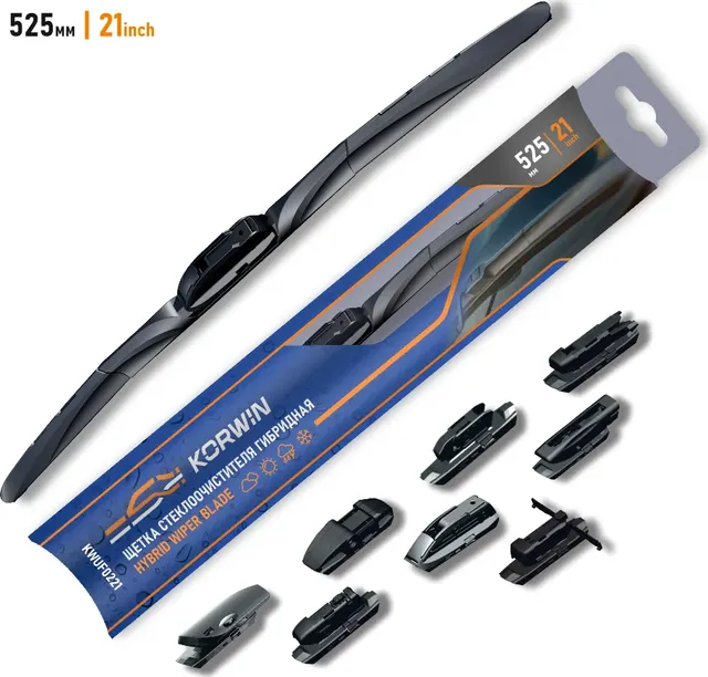 Щетка стеклоочистителя KORWIN гибридная 525мм (8 адаптеров) Korwin. Артикул KWUF0221