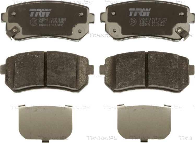 Тормозные колодки TRW COTEC задние для Hyundai i30 I 2007-2012. Артикул GDB3474
