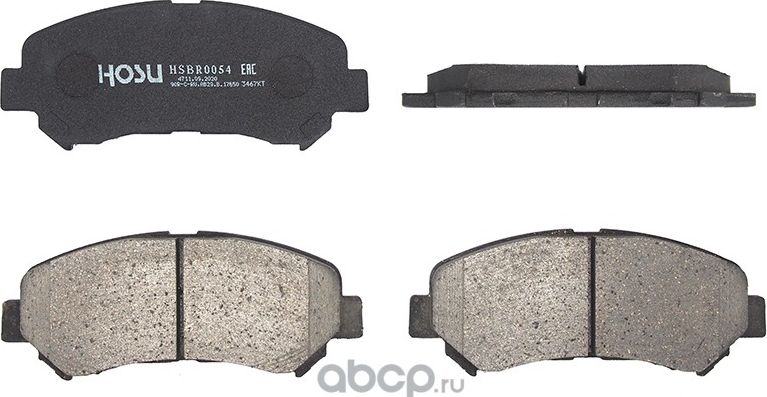 Колодки тормозные перед NISSAN X-Trail 31/QASHQAI 10 (Hosu). Артикул HSBR0054