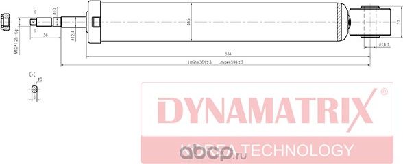 Амортизатор подвески газонаполненный (Dynamatrix-Korea). Артикул DSA344459