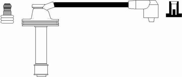 Высоковольтные провода (провода зажигания) NGK. Артикул 44001