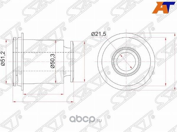 Сайлентблок FR переднего нижнего рычага TOYOTA 4RU (SAT). Артикул ST4865460050