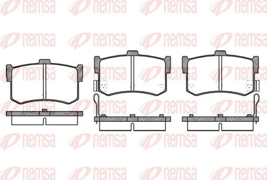 Тормозные колодки Remsa задние для Rover 800 1986-1999. Артикул 0242.02