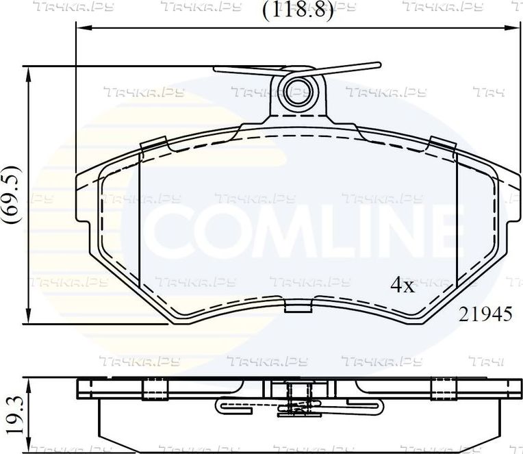 Тормозные колодки Comline Comline. Артикул CBP0736
