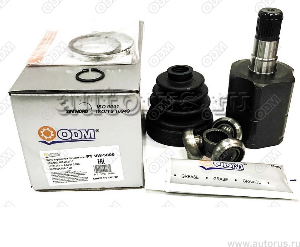 ШРУС внутренний (к-кт) AUDI A3 II 1.6FSI 2003 (ODM). Артикул PTVW5008