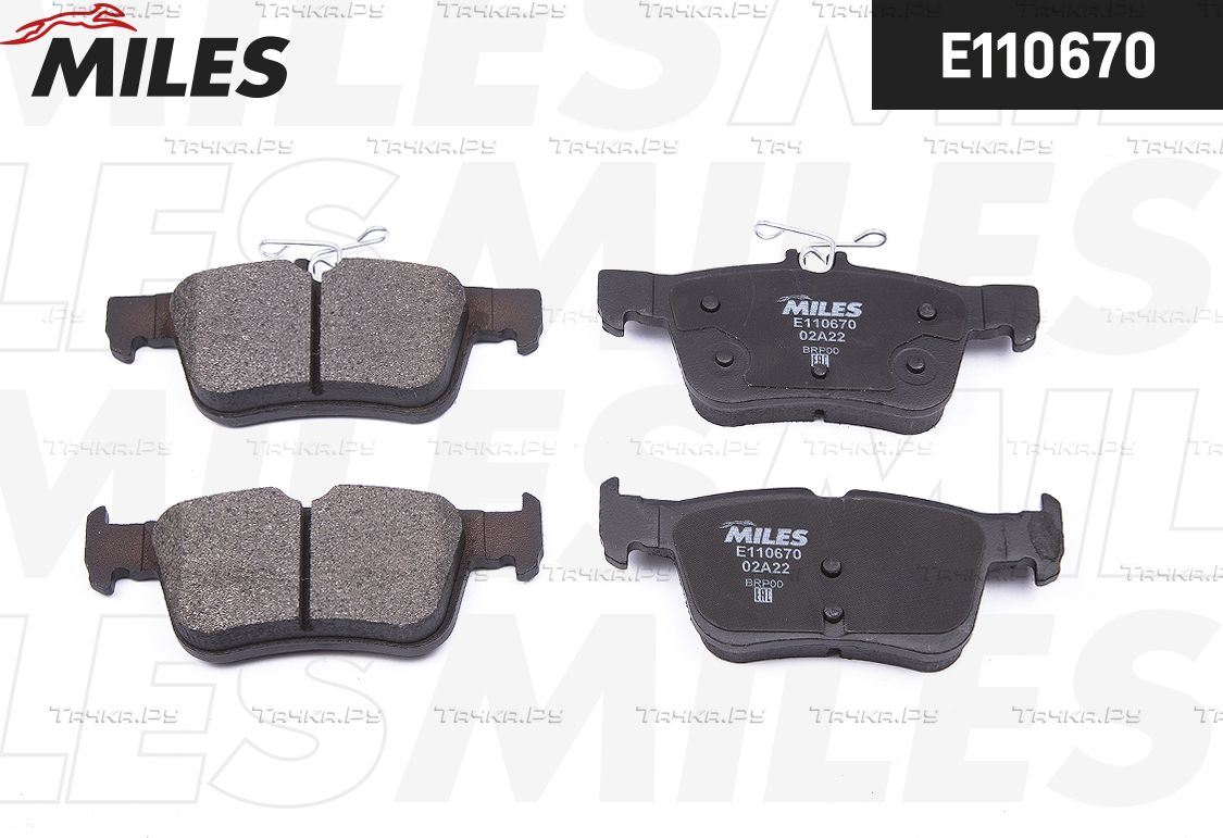 Тормозные колодки Miles (Semi-Metallic) задние для Ford S-MAX II 2015-2026. Артикул E110670