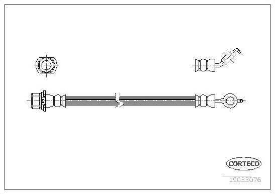 Тормозной шланг Corteco. Артикул 19033076