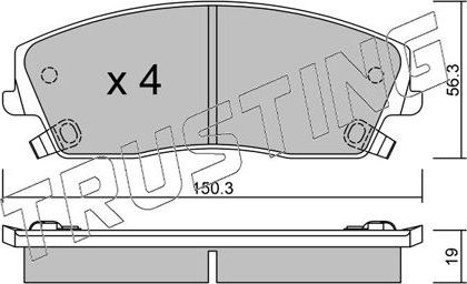 Тормозные колодки Trusting. Артикул 732.0