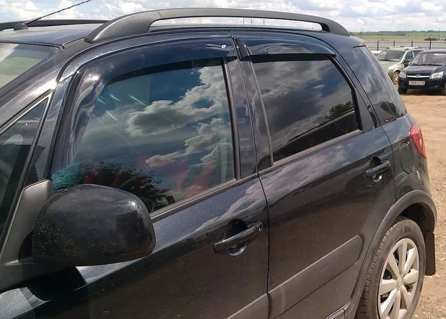 Дефлекторы Cobra Tuning для окон Suzuki SX4 I хэтчбек 2006-2012 полная. Артикул S51806