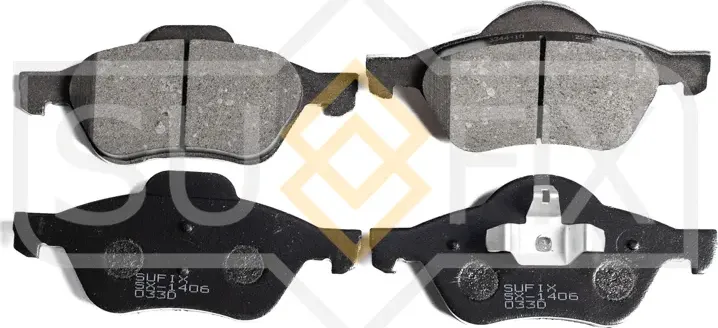 Колодки тормозные дисковые передние правые/левые RENAULT CLIO III (BR0/1, CR0/1) (Sufix). Артикул SX1406