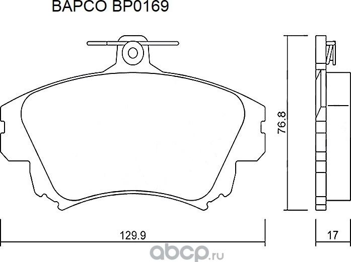 Колодки тормозные дисковые BP0169 передние, комплект, (Bapco) Bapco. Артикул BP0169