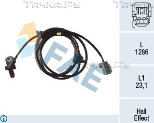 Датчик ABS FAE задний левый для Volvo S60 I 2000-2009. Артикул 78287