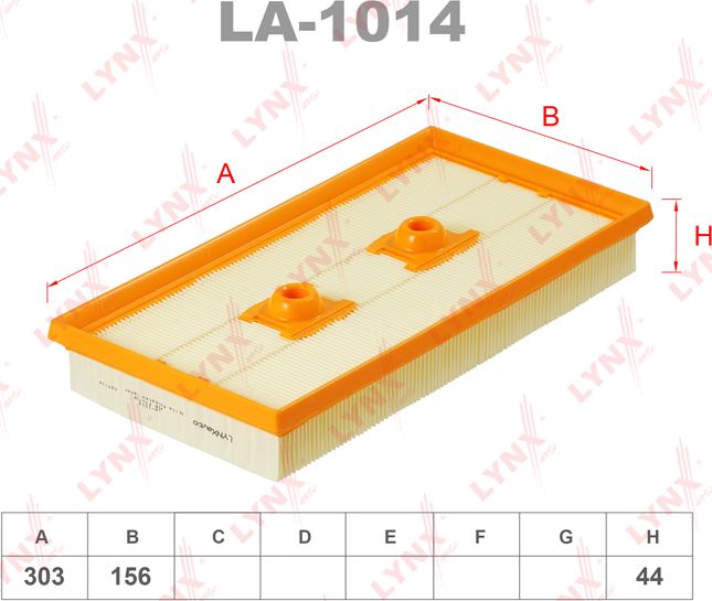 Воздушный фильтр LYNXauto. Артикул LA-1014