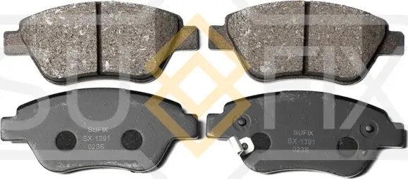 Колодки дисковые тормозные передние правые/левые FIAT DOBLO Cargo 2001-2010/OPEL (Sufix). Артикул SX1391