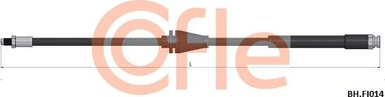 Тормозной шланг Cofle передний правый/левый для Fiat Panda II 2004-2013. Артикул 92.BH.FI014