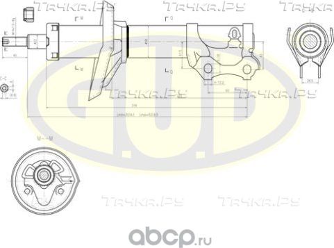 Амортизатор G.U.D. передний для Volkswagen Golf II 1990-1991. Артикул GSA634810