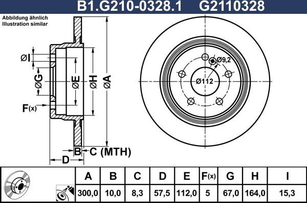 Тормозной диск Galfer. Артикул B1.G210-0328.1