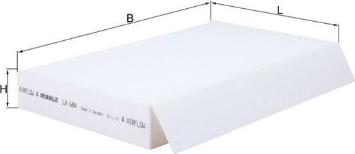 Салонный фильтр Mahle. Артикул LA 684