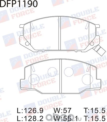 Колодки тормозные дисковые Double Force Double Force. Артикул DFP1190