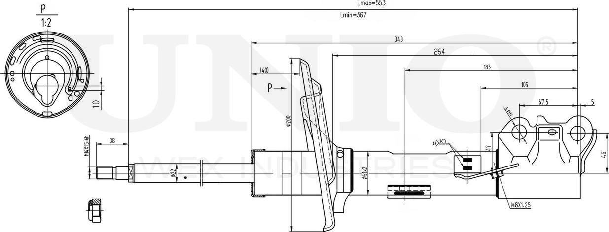 Амортизатор подвески (Unio). Артикул SAB-10146