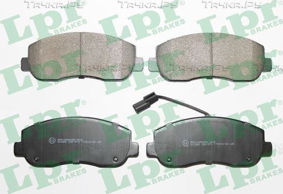 Тормозные колодки LPR передние для Opel Movano III 2010-2026. Артикул 05P1579