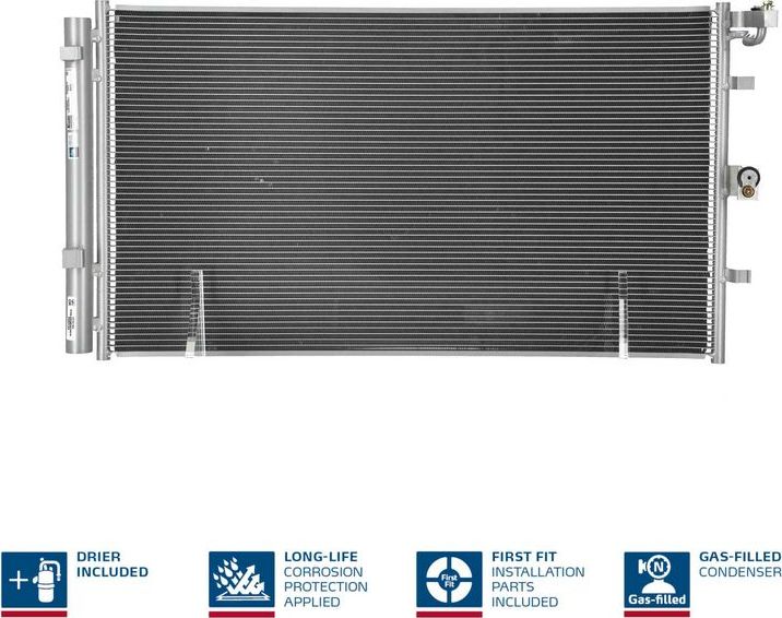 Радиатор кондиционера (конденсатор) Nissens (алюминий). Артикул 940902