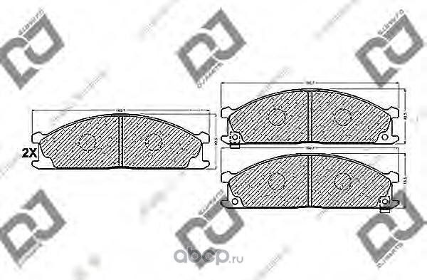 Колодки тормозные дисковые (DJ Parts). Артикул BP1028