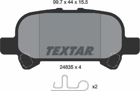 Тормозные колодки Textar. Артикул 2483501