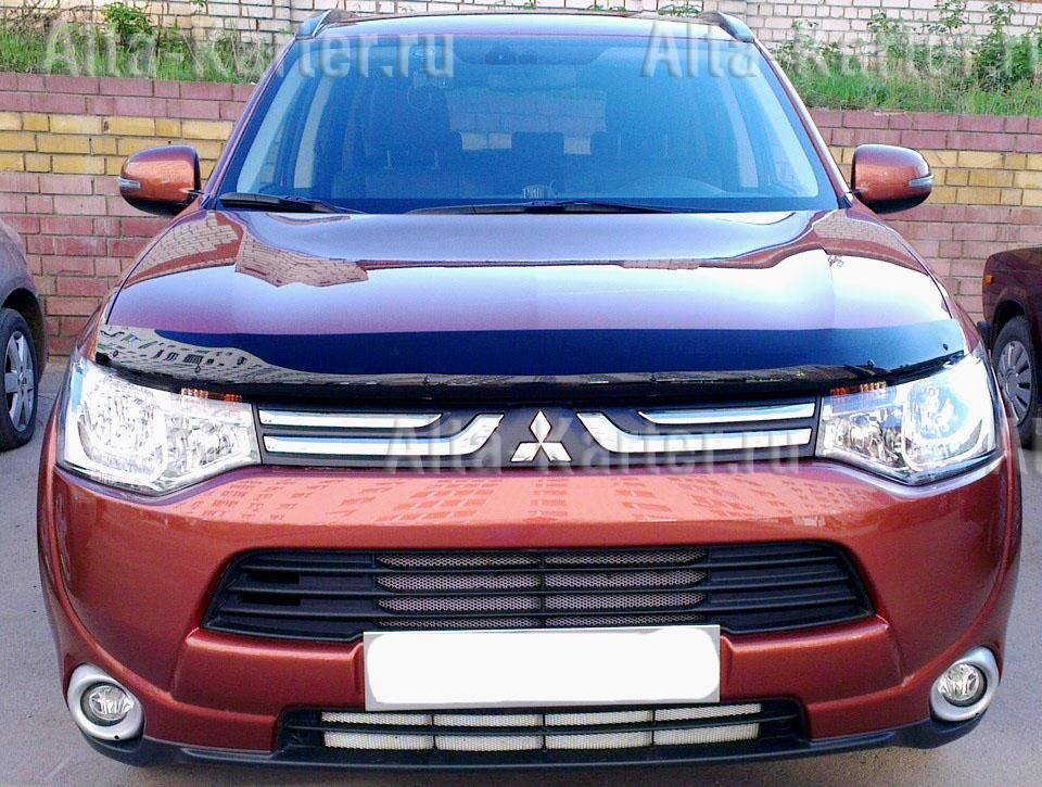 Дефлектор SIM капота Mitsubishi Outlander III 2012-2026. Артикул SMIOUT1212