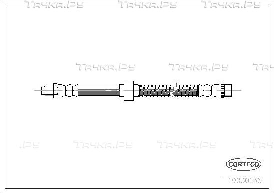 Тормозной шланг Corteco передний передний для Citroen C5 I 2001-2008. Артикул 19030135