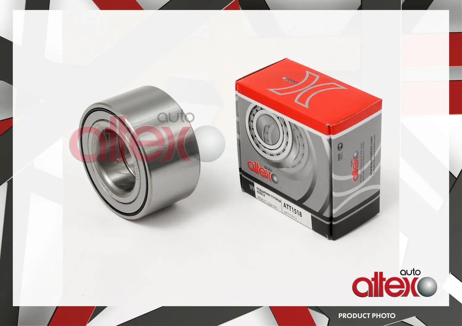 Подшипник ступицы передней ATTEX 37x72x37 ВАЗ Lada Largus (без АБС), R (Autoattex). Артикул ATT1518