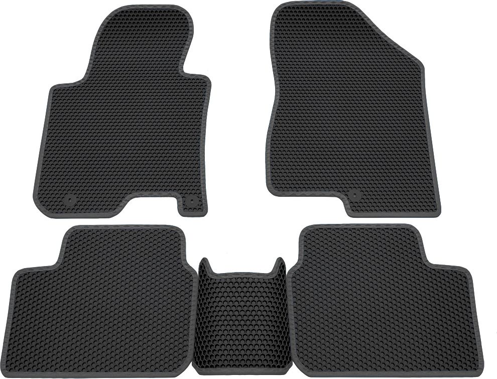 Коврики Rezkon EVA Соты для салона Kia Ceed II 2012-2018 Серый кант. Артикул 9121005202