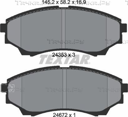 Тормозные колодки Textar. Артикул 2435301