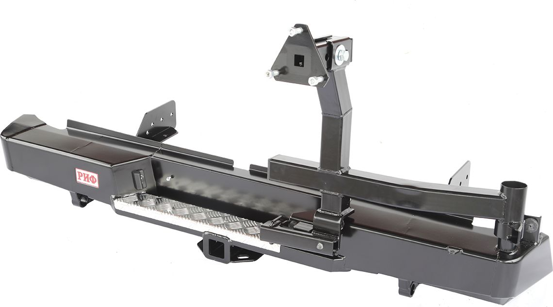 Бампер силовой РИФ задний с квадратом под фаркоп и калиткой для Fiat Fullback 2016-2026. Артикул RIFTMQ-20120