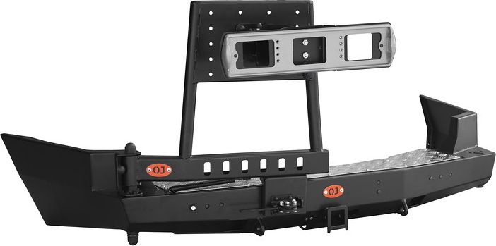 Бампер силовой OJ задний с универсальной калиткой и кронштейном запаски для SsangYong Kyron 2007-2026. Артикул 03.193.03