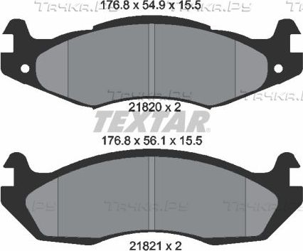 Тормозные колодки Textar. Артикул 2182001
