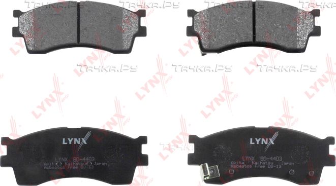 Тормозные колодки LYNXauto передние для Kia Clarus II 1998-2001. Артикул BD-4403