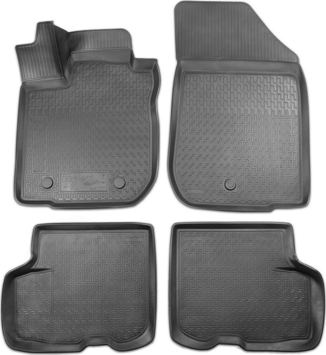 Коврики AutoMax для салона Renault Logan II седан 2014-2018 2018-2026. Артикул 4105508AM