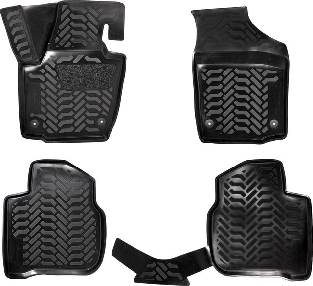 Коврики Airline 3D с высоким бортиком для салона Volkswagen Polo VI 2020-2026. Артикул ACM-PS-94