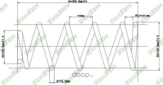ПРУЖИНА ПОДВЕСКИ ЗАДНЕЙ HYUNDAI HYUNDAI SANTA FE R (Sensen). Артикул SCP10100